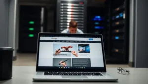 professionele website laten maken - laptop en server foto